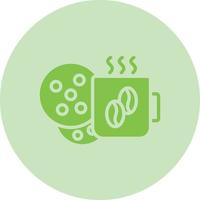 Coffee Cup with Cookies Vector Icon