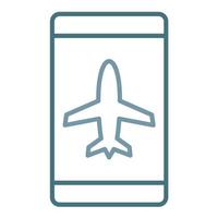 Airplane mode active Line Two Color Icon vector