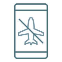 Airplane mode Inactive Line Two Color Icon vector