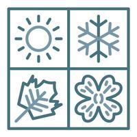 Seasons Line Two Color Icon vector