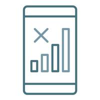 Signal Cellular Null Line Two Color Icon vector