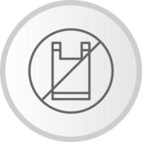 No Plastic Bag Vector Icon