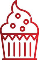 icono de vector de muffin