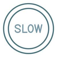 Slow Line Two Color Icon vector