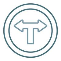 Junction Line Two Color Icon vector