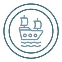 Dock Line Two Color Icon vector