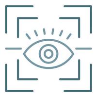 Eye Tracking Line Two Color Icon vector