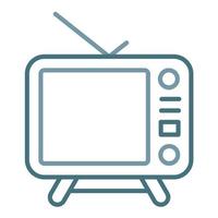 Television Line Two Color Icon vector