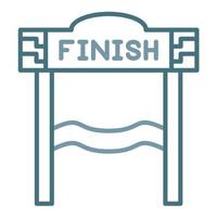 Finish Line Two Color Icon vector