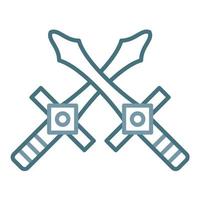 Sword Line Two Color Icon vector