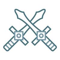 Sword Line Two Color Icon vector