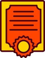 icono de vector de certificado