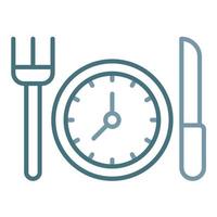 Scheduled Meals Line Two Color Icon vector