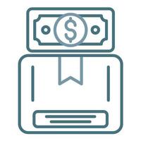Pay Upon Delivery Line Two Color Icon vector