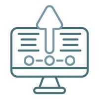 Upgrade Desktop Line Two Color Icon vector
