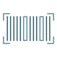 Barcode Line Two Color Icon vector