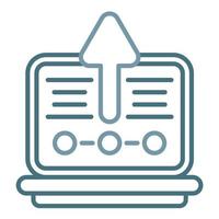 Upgrade Laptop Line Two Color Icon vector