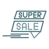 Super Sale Line Two Color Icon vector