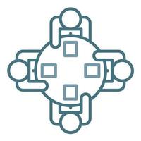 Board Of Directors Line Two Color Icon vector