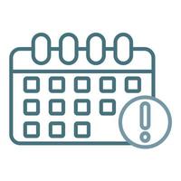 Expiry Date Info Line Two Color Icon vector