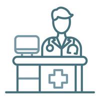 Doctor Office Line Two Color Icon vector