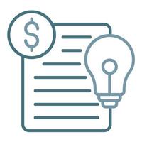 Intangible Asset Line Two Color Icon vector