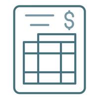 Income Statement Line Two Color Icon vector