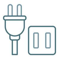 Unplug Devices Line Two Color Icon vector