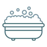 Bath Tub Line Two Color Icon vector