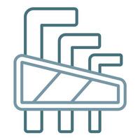 Allen Wrench Line Two Color Icon vector