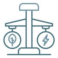 Zero Energy Balance Line Two Color Icon vector