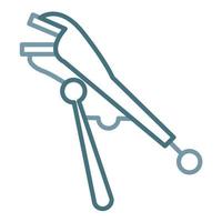 Locking Pliers Line Two Color Icon vector