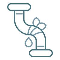 Pipe Fixing Line Two Color Icon vector