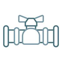 Saddle Valve Line Two Color Icon vector