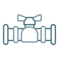 Saddle Valve Line Two Color Icon vector