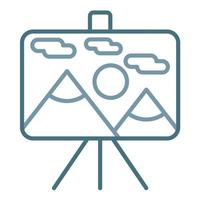 Painting Line Two Color Icon vector