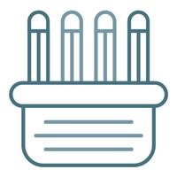 Pencils Line Two Color Icon vector