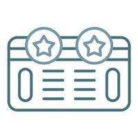 Credit Points Line Two Color Icon vector