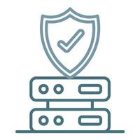 Data Protection Line Two Color Icon vector