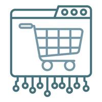 Ecommerce Platform Development Line Two Color Icon vector