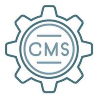 Cms Line Two Color Icon vector