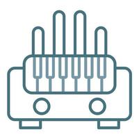 Calliope Line Two Color Icon vector