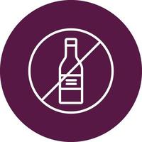 No Alcohol Vector Icon