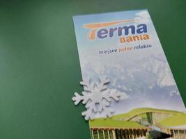 KYIV, UKRAINE - JANUARY 4, 2023 Promotional offers, receipts for ski resort Jasna, Slovakia photo