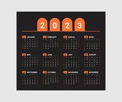 Calendar 2023, calendar 2024 week start Monday corporate set design template vector file.