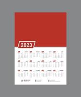 calendario 2023, calendario 2024 semana inicio lunes archivo vectorial de plantilla de diseño de conjunto corporativo. vector