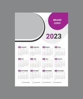 calendario 2023, calendario 2024 semana inicio lunes archivo vectorial de plantilla de diseño de conjunto corporativo. vector