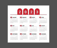 Calendar 2023, calendar 2024 week start Monday corporate set design template vector file.