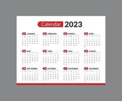 calendario 2023, calendario 2024 semana inicio lunes archivo vectorial de plantilla de diseño de conjunto corporativo. vector