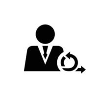 Agile, manager, scrum icon. Black vector graphics.